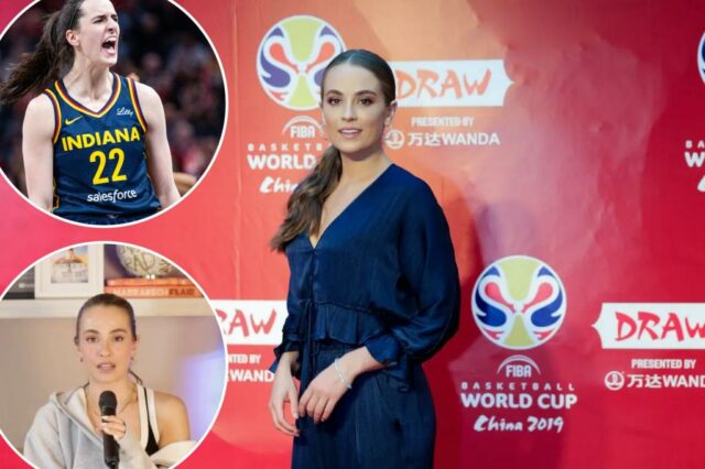 Rachel DeMita participa da cerimônia de sorteio da Copa do Mundo de Basquete da FIBA ​​em 16 de março de 2019 em Shenzhen, China.