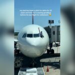 Rasgue enquanto o piloto Delta voa o voo final depois de 35 anos com a aeronave