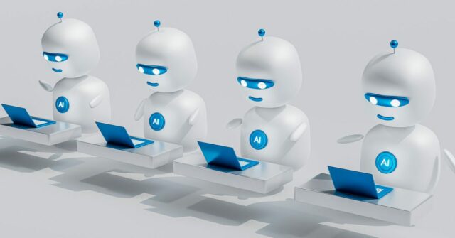O Reddit é spampado pelos robôs da IA, e é tudo culpa do Reddit | Imagem conceitual de uma fileira de robôs poderosos