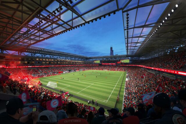 Chicago Fire FC revelou a renderização por um estádio de US $ 650 milhões