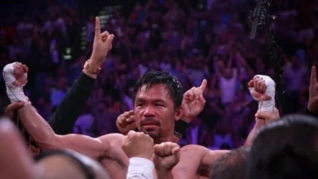Retorno oficial de Pacquiao, em frente a Barrios para o título do peso médio do leu

