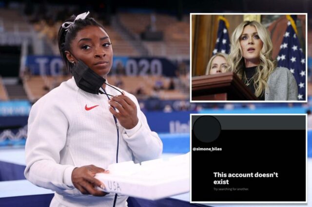 Riley Gaines reage a Simone Biles "Phenom", removendo X após disputas sobre atletas transgêneros


