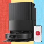 Robor-Robot Vacuum e ancoragem de auto-disco com o pedido de smartphones.