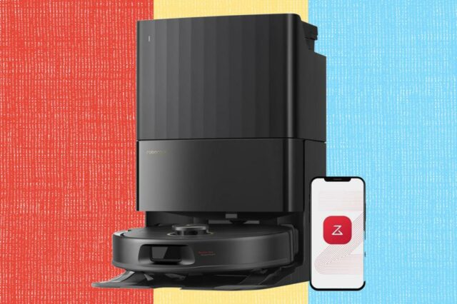 Robor-Robot Vacuum e ancoragem de auto-disco com o pedido de smartphones.