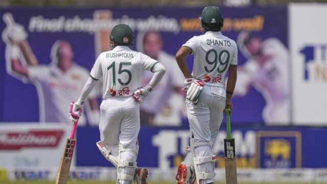 SL vs Ban Score Live, 1º teste, atualizações no dia 5: Rahim, Shanto Lead Extension Aid para mais de 200 corridas contra o Sri Lanka

