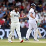Jamie Smith recebeu a LBW do boliche de Shardul Thakur, mas após uma revisão, a decisão reverteu. (P/C: Getty)