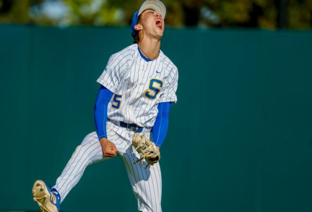 Serras Nate Hui (5) arremessos no quarto turno contra Los Gatos durante o jogo semi -final da Divisão I da CIF na Junipero Serra High School em San Mateo, Califórnia, na quinta -feira, 5 de junho de 2025 (Shae Hammond/Bay Area News Group)