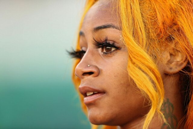 Sha'Carri Richardson Equipe US Paris 2024 Retrato olímpico durante o retrato. (Foto Harry como/Getty Images)