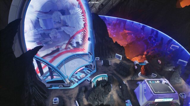 Splitgate 2 Battle Royale Complete Mapa Layout com todos os Biomed (imagem via 1047 jogos)