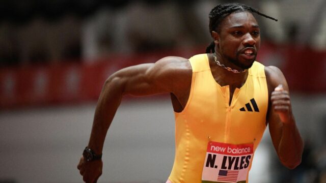 Sprinter Lyles diz que a corrida é cancelada vs.

