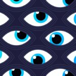 Seamless Eyes Spy Abstract Background Pattern