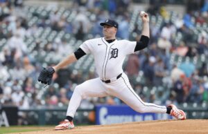Tarik leva o veado central com gêmeos com tigres de skubal MLB: Pittsburgh Pirates em Detroit Tigers