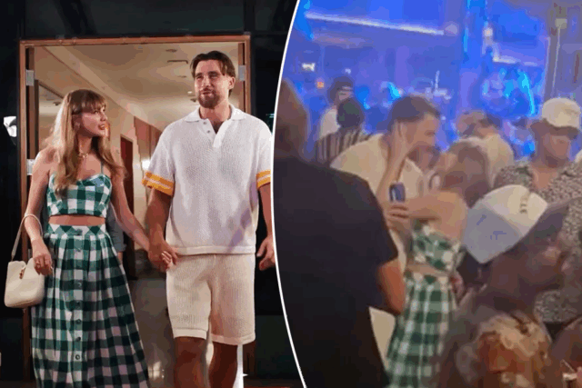 Taylor Swift acaricia Travis Kelce durante o íntimo "Shake It Off" dança lenta

