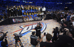 Thunder Game 7 ganha os Pacers Big NBA Finals atraem espectadores Okc Thunder venceu o Indiana Pacers Game 7 NBA Finals