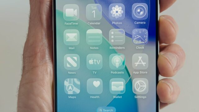 Tela de travamento do iPhone 16 com papel de parede com um cachorro