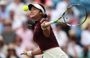 Torcer em Eala antes da partida de Marcos Wimbledon Alex Eala Eastbourne Open Final