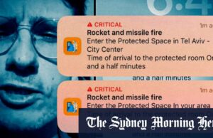 Trump estava jogando o acordo de Cessafire. O bunker de Tel Aviv foi outra história Uma pessoa está esperando para estar dentro de um abrigo de bomba no ar na televisão da televisão.