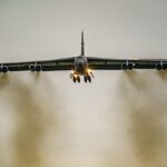 Um plano de bomba B-52 da Força Aérea dos EUA (USAF)