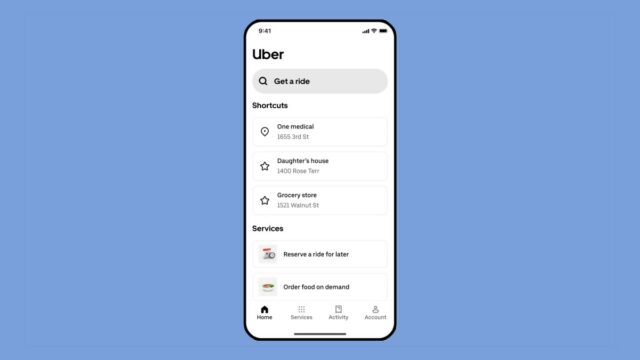 Uber adiciona um novo tipo de conta com uma interface de usuário mais simples para idosos

