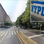 Riverside Drive e o cruzamento da 137th Street.
