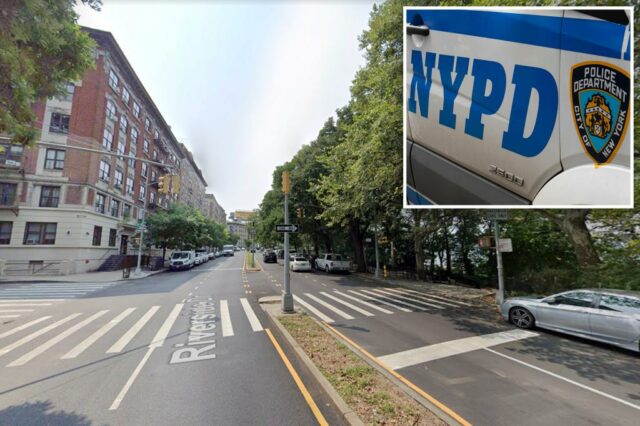 Riverside Drive e o cruzamento da 137th Street.