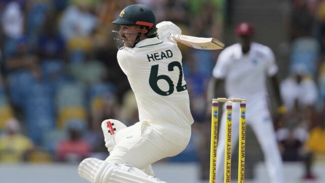 WI vs. Aus Live Score Day 3, 1º teste: Austrália 92/4, lidera com 82 faixas; Capítulo, Webster em Crease


