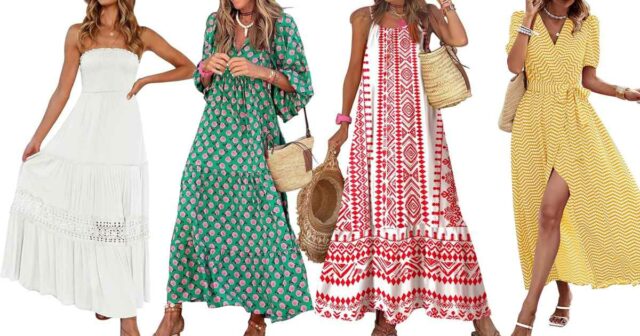 17 vestidos de férias soltos maxi que vão usar da praia para o jantar, a partir de US $ 20

