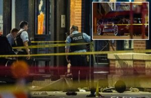3 mortos, 16 feridos durante um tiroteio em massa em frente à boate de Chicago: relatório A polícia de Chicago investiga o tiroteio em 3 de julho de 2025.