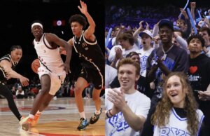 4,1 milhões de dólares em valiosos sinais valiosos de AJ Dybantsa com vários bilhões de dólares de fanáticos antes da saída da BYU Basquete do ensino médio: McDonalds All American Jam Fest - Fonte: Imagn