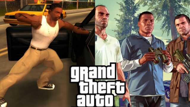 Artes oficiais de Michael, Trevor e Franklin (foto através de jogos de rockstar)