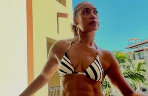 9-1-1: Gina Torres de Lone Star, 56, deixa as mandíbulas com fotos de biquíni AB Fotos de férias de biquíni Gina Torres