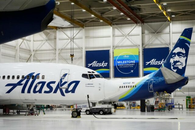 A Alaska Airlines promove operações de acordo com a área de perda de tecnologia em todos os vôos

