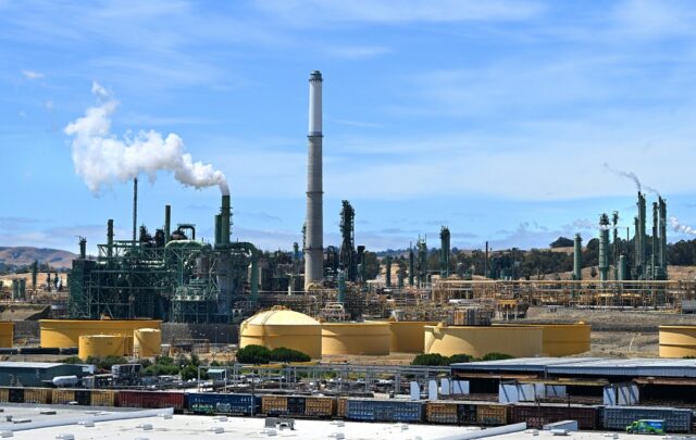 Uma visão de drone da Valero Benicia Raffinerie em Benicia, Califórnia, na quinta -feira, 1 de maio de 2025. A refinaria será planejada até o final de abril de 2026 (Jane Tyska/Bay Area News Group)