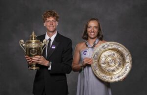 “A Bom Moment” – Jannik Sinner explica como Iga Swiatek o convenceu a dançar juntos na bola dos campeões de Wimbledon Wimbledon em 2025 Sinner (Fonte da imagem: Getty)