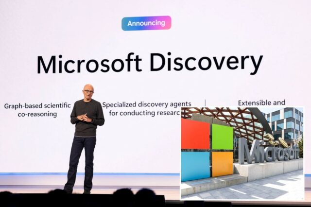 Satya Nadella apresenta a Microsoft Discovery.