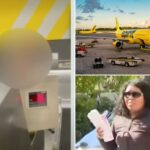 A Spirit Airlines Passnger fumaça quando os funcionários recusam os quadros de aeronaves após a cirurgia plástica