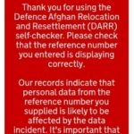 Desculpe por qualquer inconveniente: como o governo britânico responde aos afegãos que controlam o site britânico para confirmar se seus detalhes faziam parte do enorme vazamento de dados