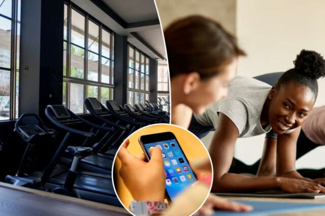 A academia proíbe as mulheres com mais de 24 anos de exercício durante a hora do rush

