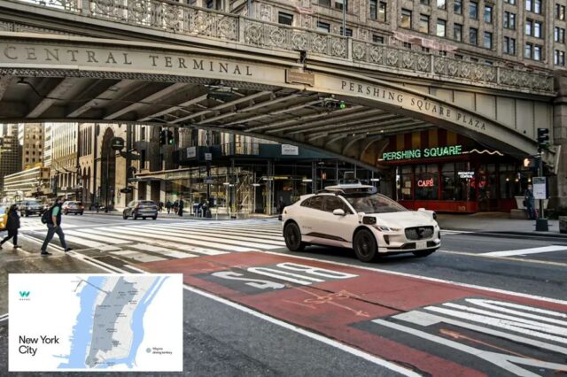 A auto -solucionada Robotaxi Waymo Service estreia em Nova York com um programa de teste piloto

