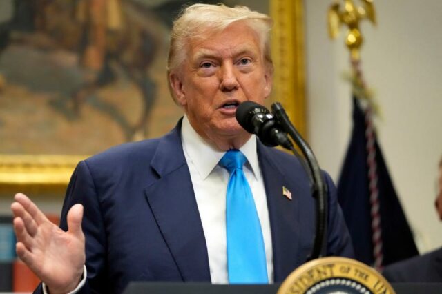 Donald Trump fala sobre o pódio.