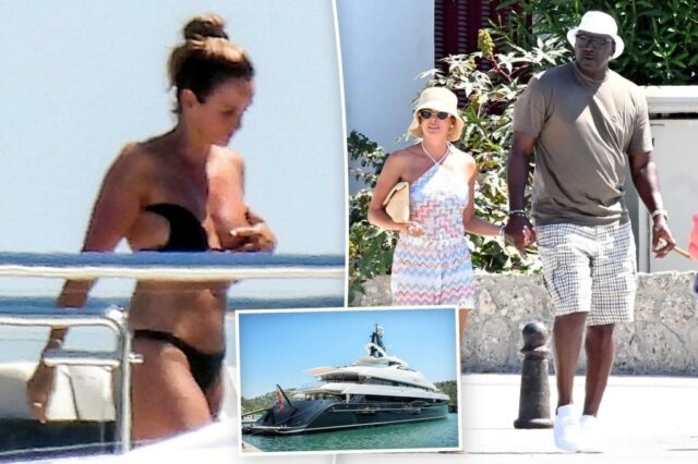 A esposa de Michael Jordan bateu em um biquíni preto durante uma luxuosa fuga européia

