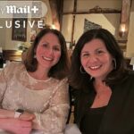 Megan Byron, 50, (à esquerda) é Holad na mansão do Maine de US $ 2,4 milhões da família, à medida que a chamada de crise se desenvolve depois que seu CEO -FAK