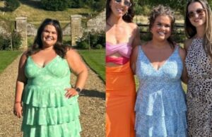 A estrela do GoggleBox, Amy Tapper, revela que perdeu três tamanhos de roupas após a 6ª perda de peso quando compartilha comparação no mesmo vestido por ano em casamento em família Amy Tapper revelou que perdeu três tamanhos de vestido após sua sexta perda de peso quando compartilhou um estalo de comparação no mesmo vestido, um ano de intervalo no Instagram na terça -feira