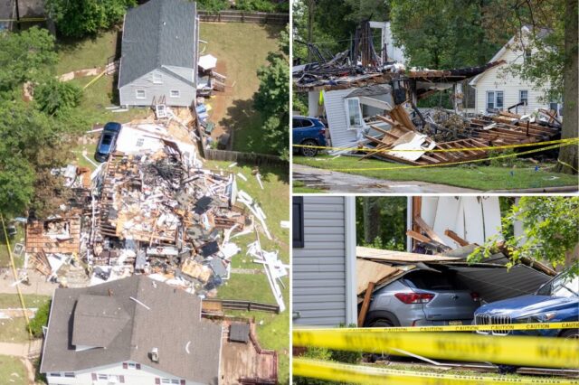 A família NJ está experimentando por pouco a explosão destrutiva da casa após a evacuação por causa do dilúvio: "A tempestade salvou nossas vidas"

