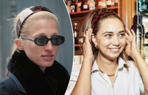 A fashionista está cheia de uma farmácia em Nova York para sequestrar a faixa para a cabeça da Carolyn Bessette-Kennedy, icônica, icônica e icônica A fashionista está cheia de uma farmácia em Nova York para sequestrar a faixa para a cabeça da Carolyn Bessette-Kennedy, icônica, icônica e icônica