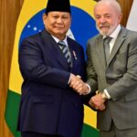 A lei de Pabowo do presidente brasileiro da Indonésia em outubro próximo, comemore o aniversário juntos