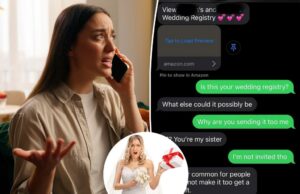 A noiva “ilusória” proíbe as irmãs do gene do casamento “Childfree” – mas requer um presente: “Você não está maduro o suficiente” A noiva "ilusória" proíbe as irmãs do gene do casamento "Childfree" - mas requer um presente: "Você não está maduro o suficiente"