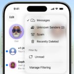 IOS 26 mensagens de remetentes indesejados