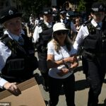 A polícia prende mais manifestantes por apoiar medidas proibidas da Palestina depois de tomar 29 pessoas, incluindo o padre de 83 anos na semana passada