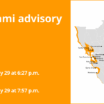ATUALIZAÇÃO: Tsunami Advisory Active for Bay Area Shorelines até o início da quarta -feira